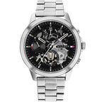 Tommy Hilfiger Henry 1710477 Men's Silver Steel Skeleton Dial Watch