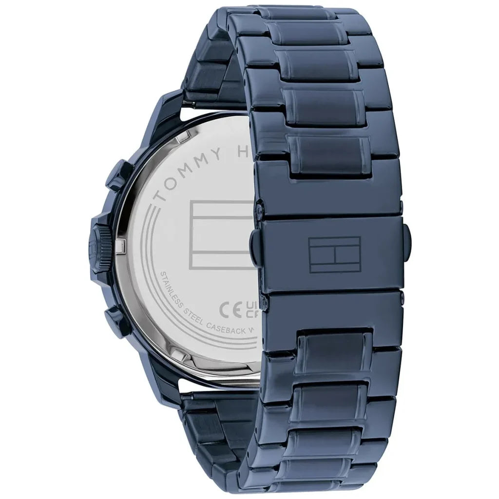 Tommy Hilfiger Luca 1710493 Men's Blue Steel Grey Dial Oversized Watch