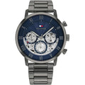 Tommy Hilfiger Legend 1710707 Gunmetal Steel Navy Skeleton Dial Men's Watch