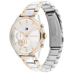 Tommy Hilfiger Quinn 1782415 Two-Tone Silver & Rose Gold Semi-Skeleton Women's Watch