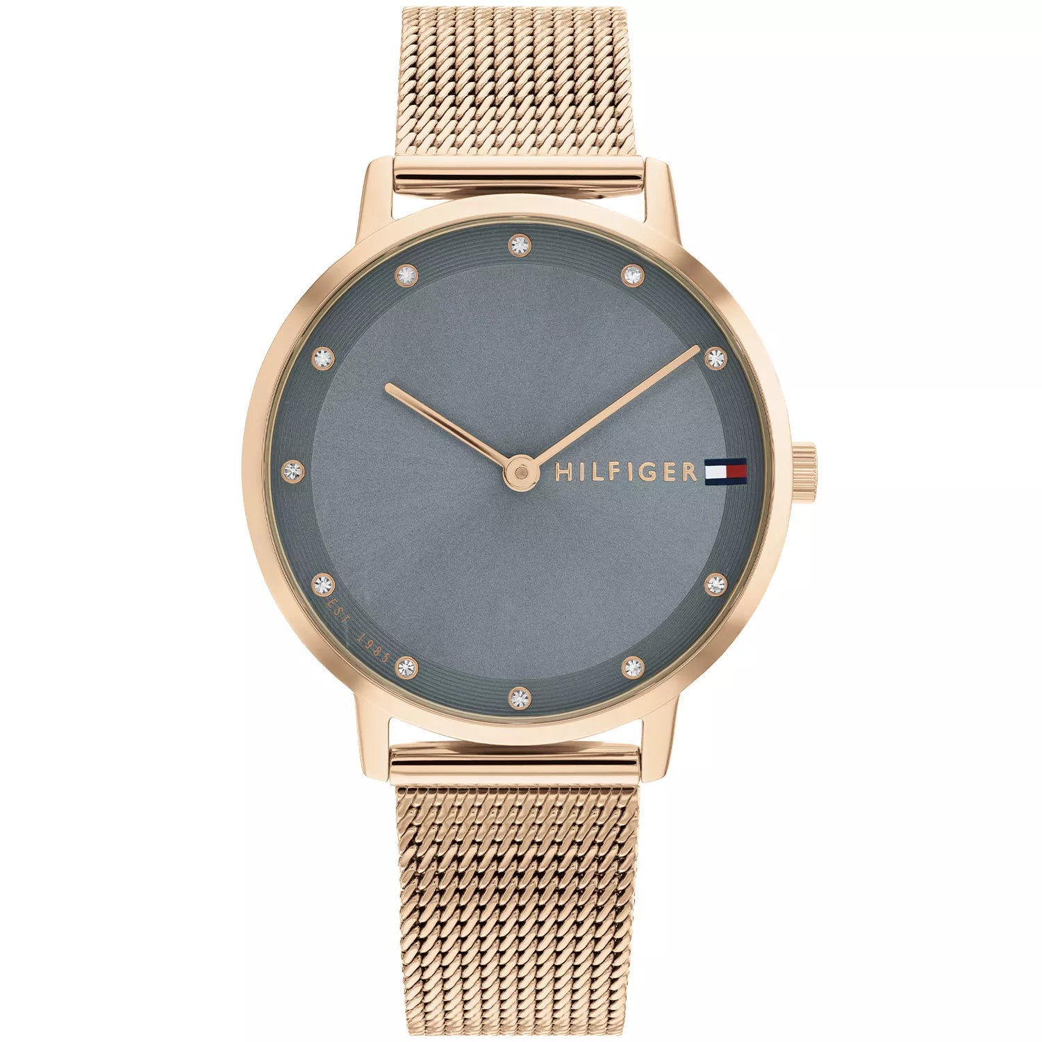 Tommy Hilfiger Pippa 1782669 Rose Gold Case Grey Dial Mesh Women's Watch