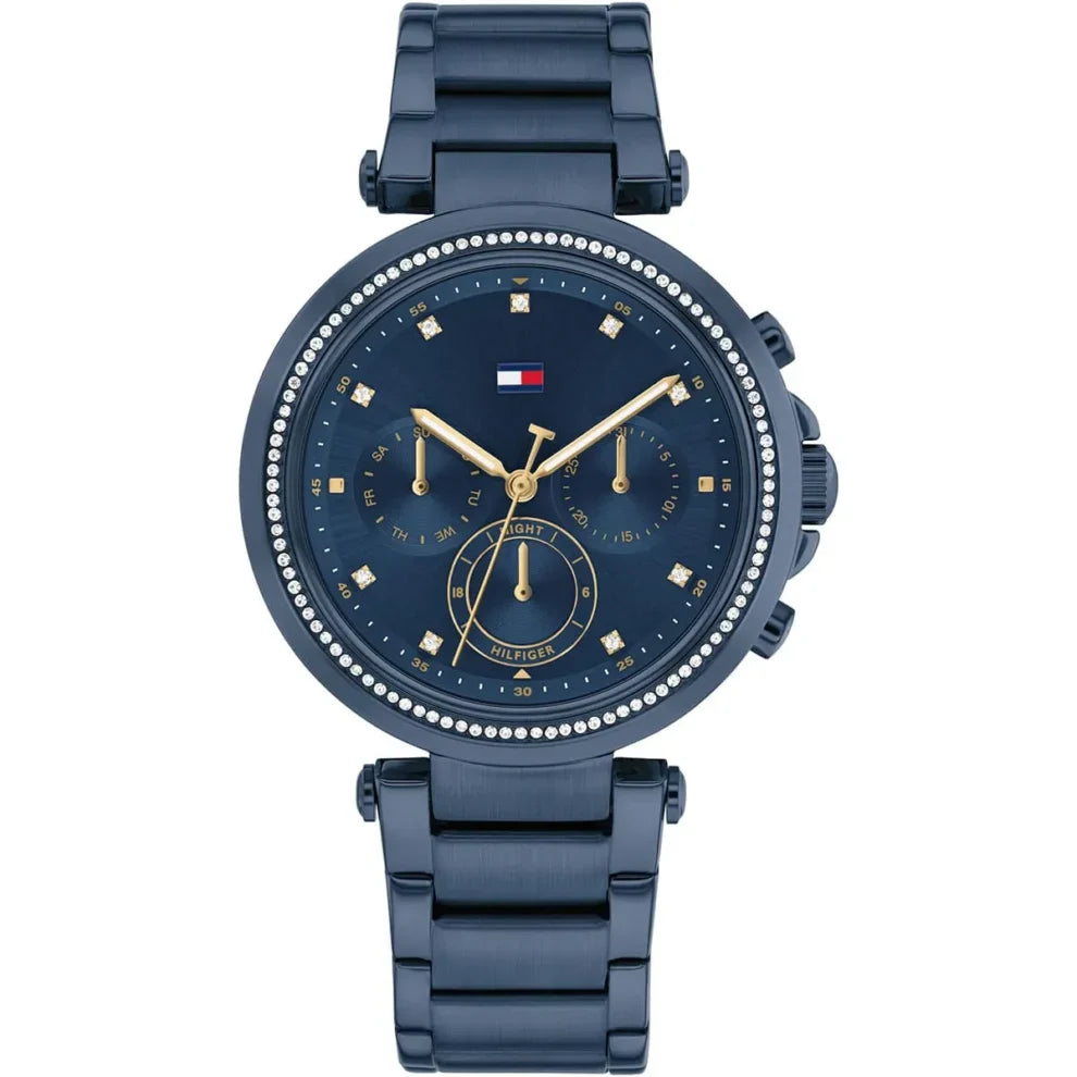 Tommy Hilfiger Emily 1782704 Full Navy Blue Crystal Bezel Women's Watch