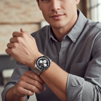 Tommy Hilfiger Luke 1791120 Silver Case Black Dial Sport Men's Watch