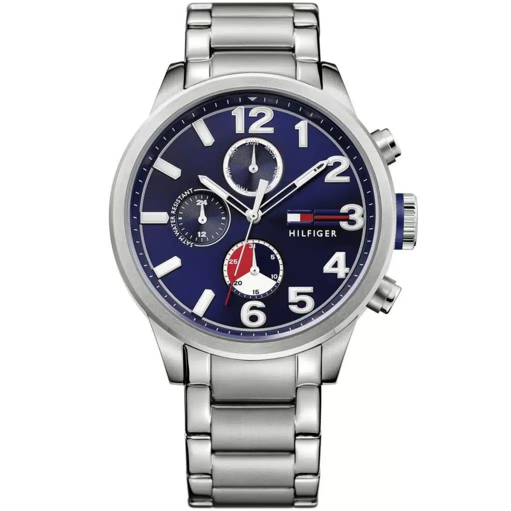 Tommy Hilfiger Jackson 1791242 Silver Case Blue Dial Steel Men's Watch