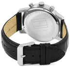 Tommy Hilfiger Kane 1791401 Multi-Function Black Dial Men's Black Leather Watch