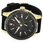 Tommy Hilfiger Austin 1791636 Gold Case Black Dial Black Silicone Men's Watch