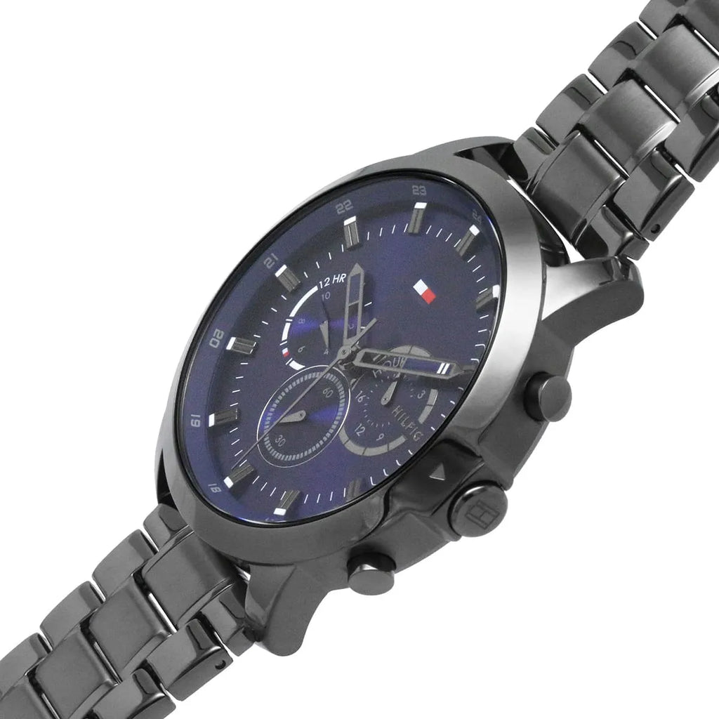 Tommy Hilfiger Jameson 1791796 Gunmetal Case Blue Dial Men's Watch