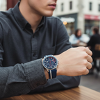 Tommy Hilfiger Aiden 1791859 Silver Case Blue Dial Blue Silicone Men's Watch