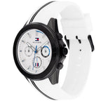 Tommy Hilfiger Aiden 1791862 Black Case White Dial White Silicone Men's Watch