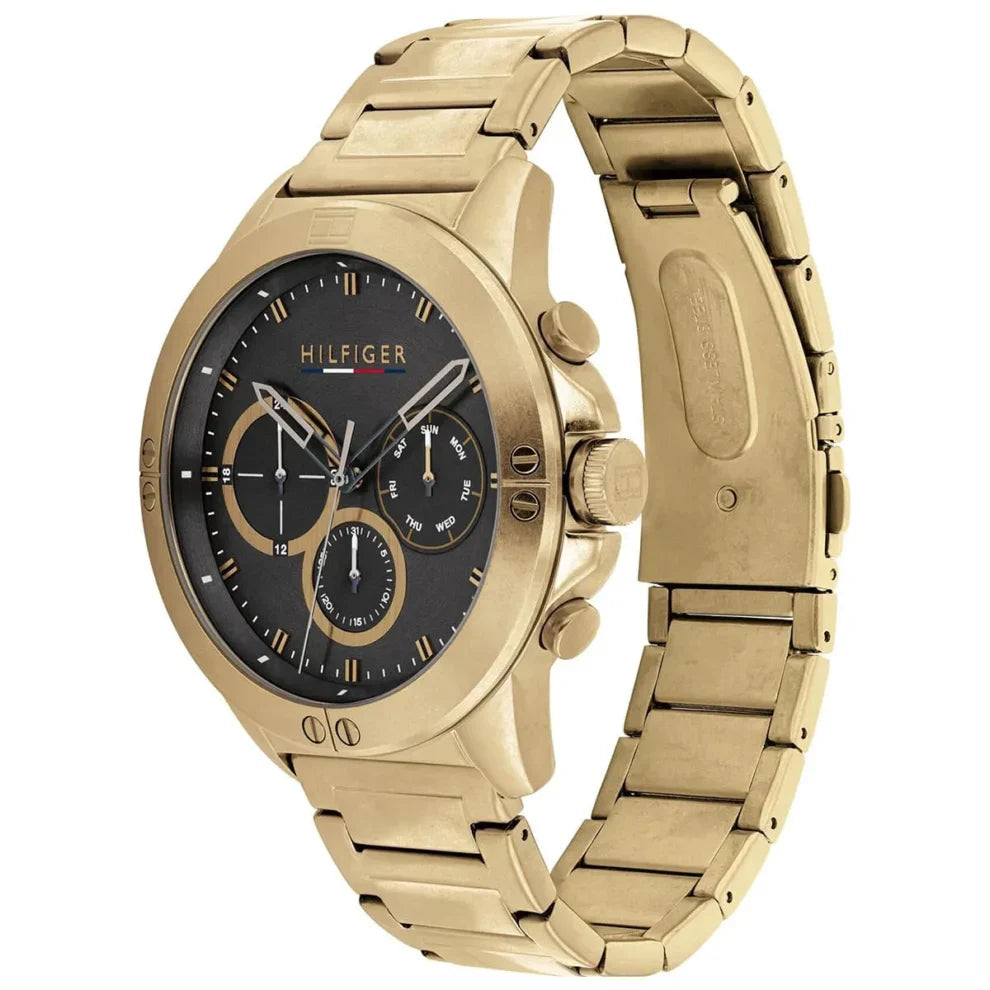 Tommy Hilfiger Harley 1791891 Multi-Function Grey Dial Men's Gold-Tone Watch