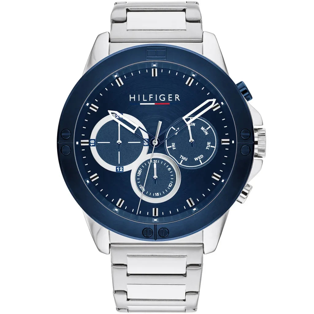 Tommy Hilfiger Harley 1791932 Men's Silver Steel Watch with Blue Dial