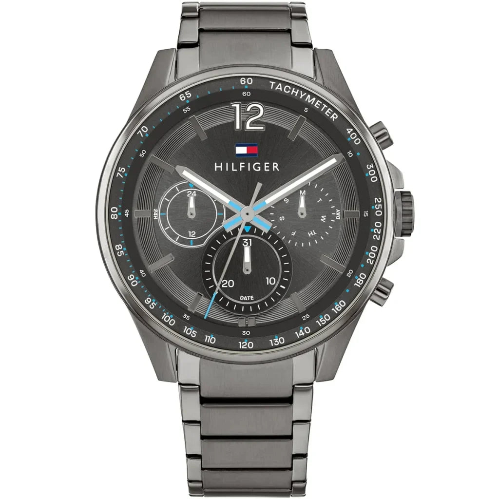 Tommy Hilfiger Max 1791975 Gunmetal Case Grey Dial Steel Men's Watch