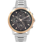 Tommy Hilfiger Jameson 1792050 Silver & Rose Gold Grey Dial Men's Watch