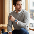 Tommy Hilfiger Wild 1792077 Silver Case Blue Textured Dial Steel Men's Watch (50mm)