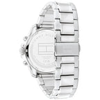 Tommy Hilfiger Jordan 1792094 Silver Case Blue Dial Dual Time Men's Watch