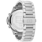 Tommy Hilfiger Bryan 1792114 Men's Silver Case Black Dial Gold Accents Watch