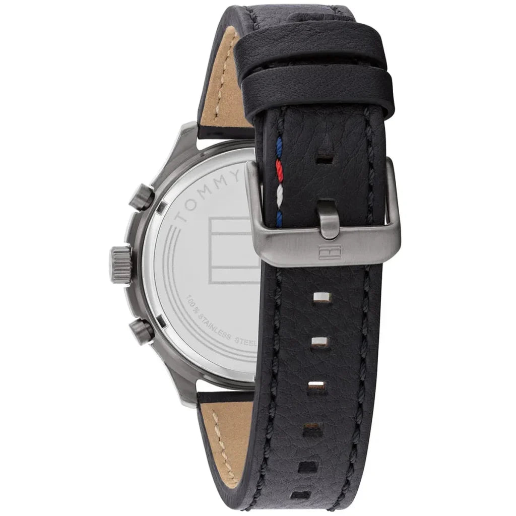 Original Tommy Hilfiger Men's Watch - Olive Green Dial & Black Leather (1791856)
