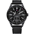 Original Tommy Hilfiger Austin Men's Watch - Black Case & Black Leather (1791638)