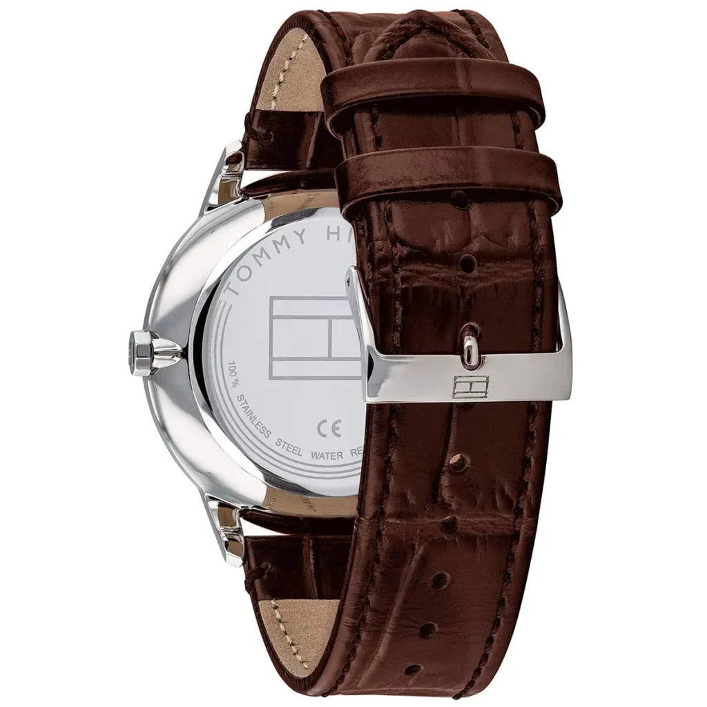 Original Tommy Hilfiger Men's Watch - Silver Case & Brown Leather (1710389)