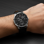 Original Tommy Hilfiger Men's Watch - Silver Case & Black Leather (1710391)