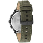 Original Tommy Hilfiger Carlyle Men's Watch - Black Case & Olive Green Canvas Strap (1792006)