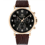 Original Tommy Hilfiger Daniel Men's Watch - Gold Case & Dark Brown Leather (1710379)