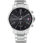 Original Tommy Hilfiger Daniel Men's Watch - Silver Steel & Black Dial (1710413)