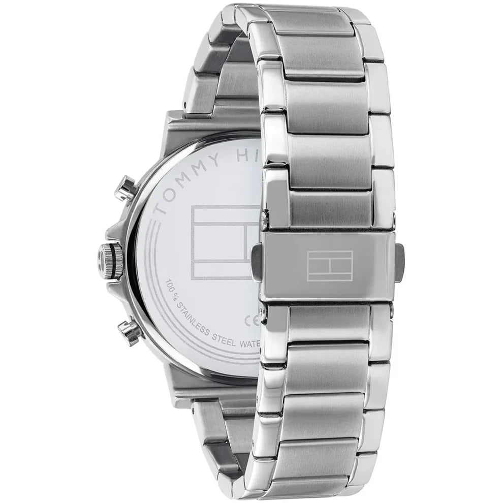 Original Tommy Hilfiger Daniel Men's Watch - Silver Steel & Black Dial (1710413)