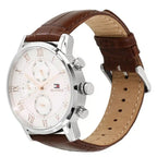 Original Tommy Hilfiger Men's Watch - Silver Case & Brown Leather (1791400)