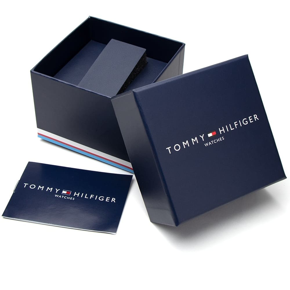 Original Tommy Hilfiger Men's Watch - Silver Case & Black Leather (1791289)