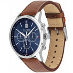 Original Tommy Hilfiger Men's Watch - Silver Case & Light Brown Leather (1791629)