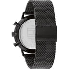 Original Tommy Hilfiger Legend Men's Watch - Black Mesh Steel & Beige Skeleton Dial (1710568)