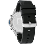 Original Tommy Hilfiger Men's Watch - Silver Case & Black Rubber (1791971)