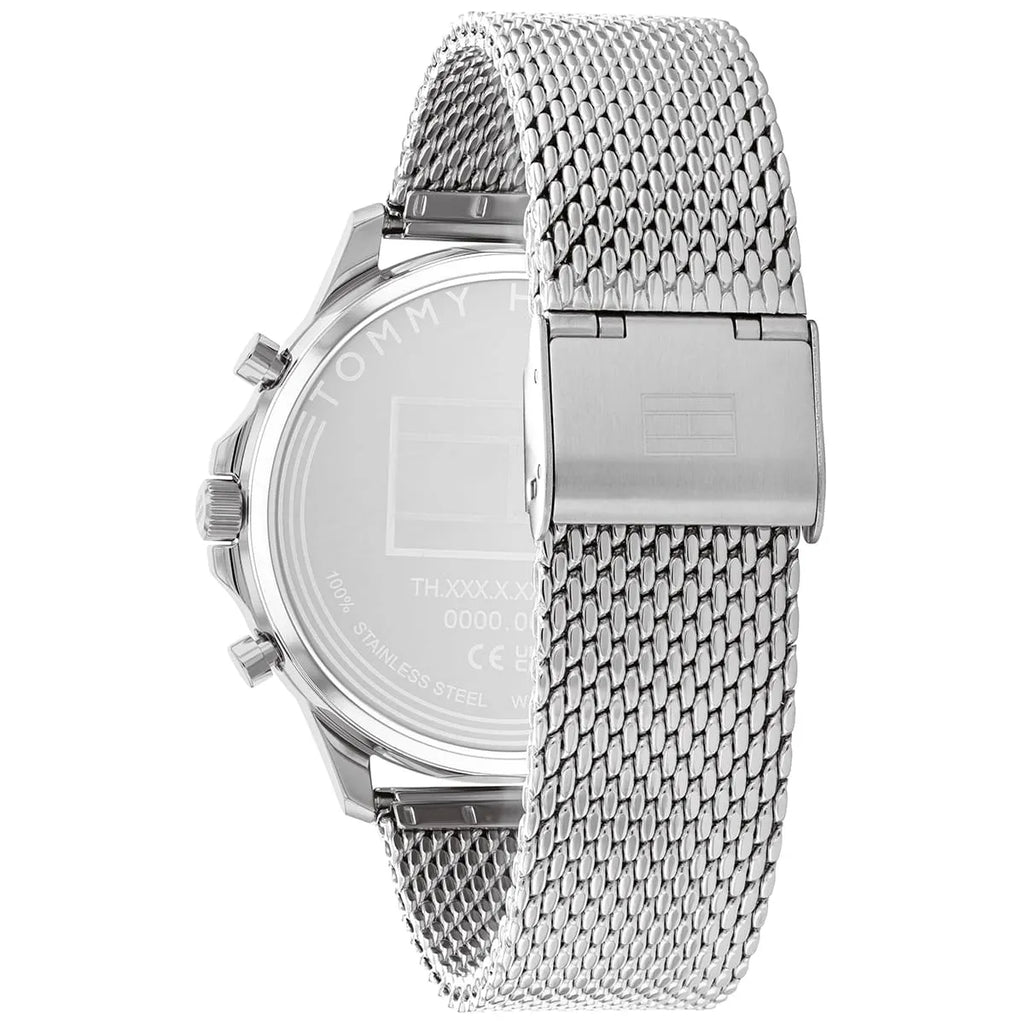 Original Tommy Hilfiger Ryder Men's Watch - Silver Mesh Steel & Green Dial (1710499)