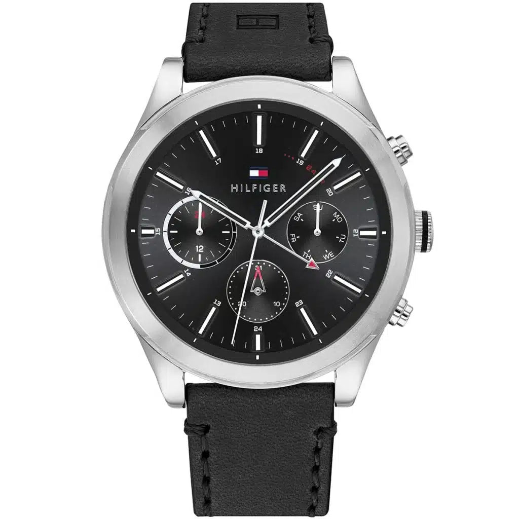 Original Tommy Hilfiger Men's Watch - Silver Case & Blue Rubber (1791740)