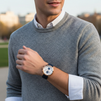 Original Tommy Hilfiger Men's Watch - Rose Gold Case & Navy Leather (1791139)