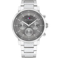 Original Tommy Hilfiger Tyson Men's Watch - Silver Steel & Dark Grey Dial (1710604)