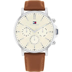 Original Tommy Hilfiger Tyson Men's Watch - Silver Case & Tan Leather (1792143)