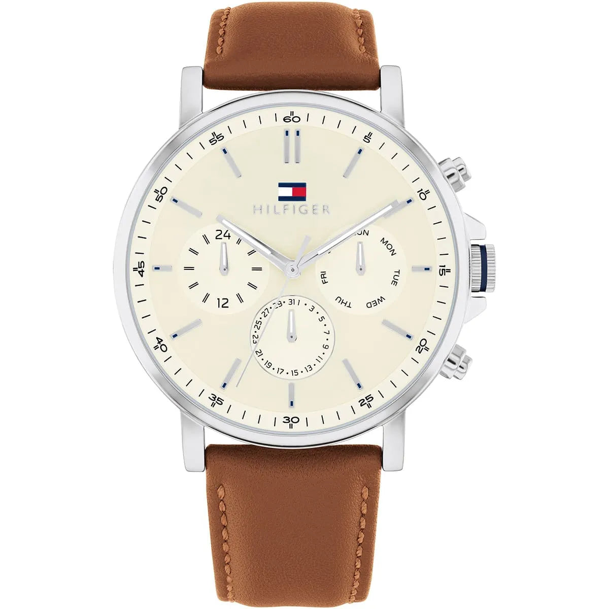 Original Tommy Hilfiger Tyson Men's Watch - Silver Case & Tan Leather (1792143)