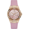 Guess Limelight W1053L3 Multi-Function Pink Dial Women's Pink Rubber Watch