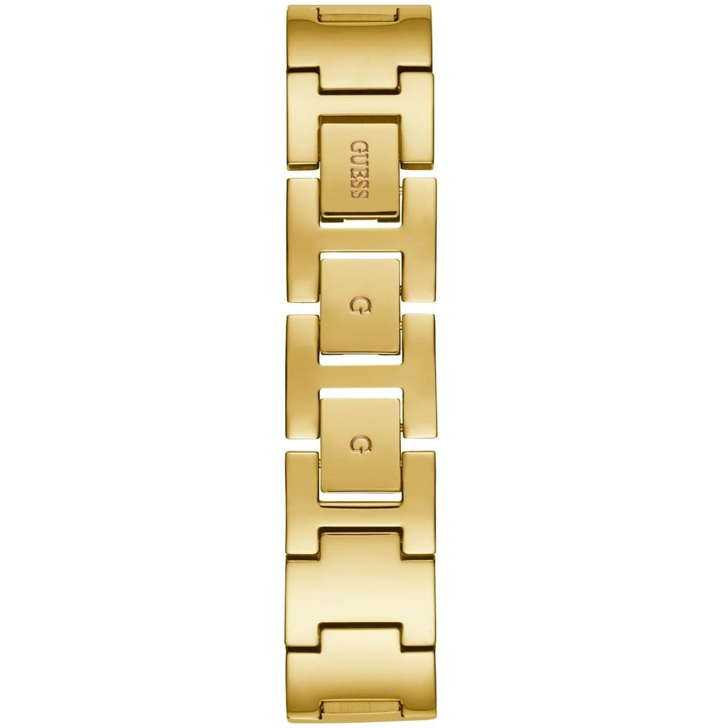 Guess Claudia W1279L2 Gold Case Crystal Bezel 4G Logo Gold Mesh Women's Watch