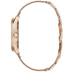 Guess Claudia W1279L3 Rose Gold Case Crystal Bezel 4G Logo Rose Gold Mesh Women's Watch